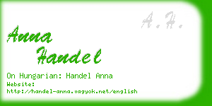 anna handel business card